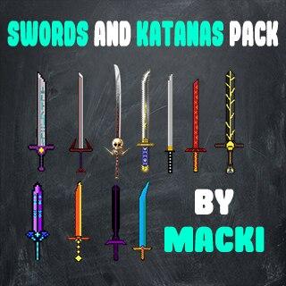 Пак мечей и катан / Swords and Katanas pack для People Playground