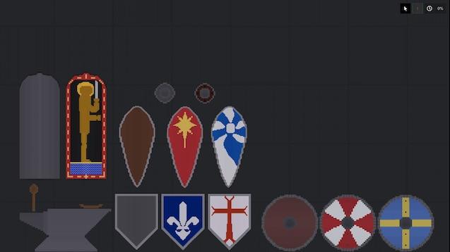 Medieval weapons, armor, shields, bows and more! for People Playground