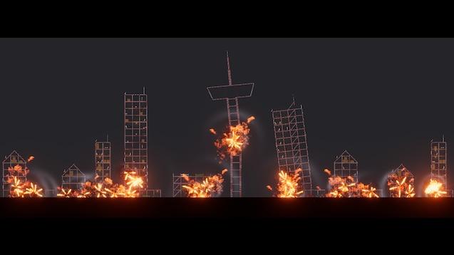 Город с системой разрушения / City With Realistic Destruction для People Playground