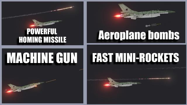 Airplane F-16 Mod для People Playground