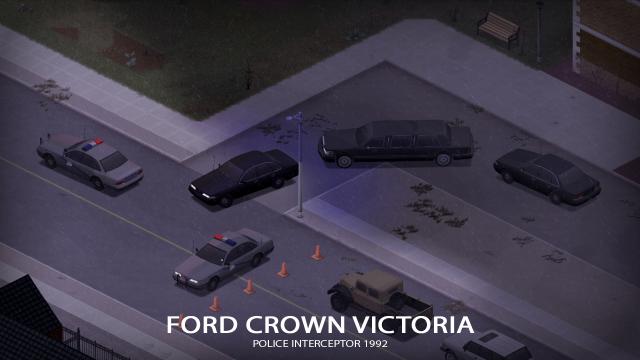 '92 Ford Crown Victoria Police Interceptor for Project Zomboid