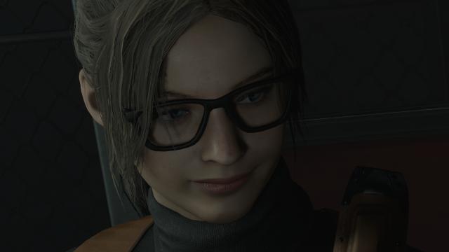 Claire with glasses for Resident Evil 2
