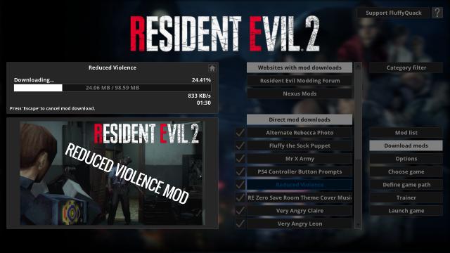 Fluffy Manager 5000 for Resident Evil 2