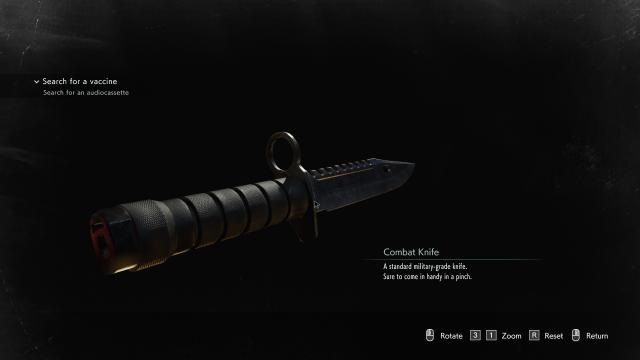 Черная рукоятка у ножа / Black Combat Knife Grip