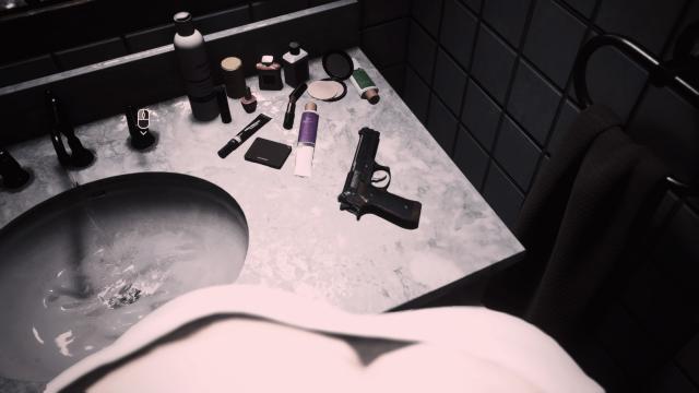 Замена Glock 19 на Beretta во время сна / Samurai Edge for Bathroom scene для Resident Evil 3