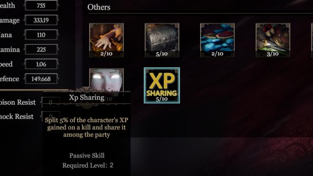 Xp Sharing Skill