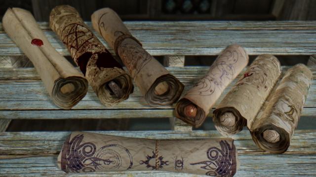 Переробка сувоїв / Retexture for The Scroll SE для Skyrim SE-AE