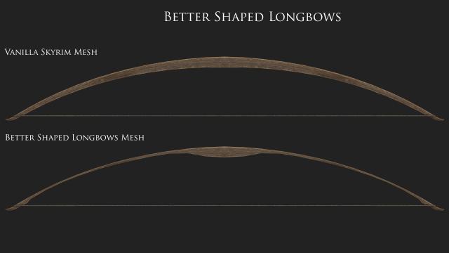 Високоякісний довгий лук 4к / Better Looking Long Bow 4K для Skyrim SE-AE