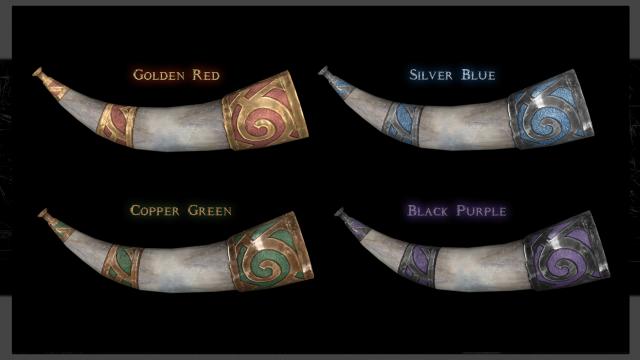HD Нордские боевые рога / Rally's Nord War Horns для Skyrim SE-AE