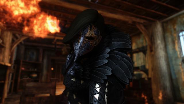 Raven Witch Armor - Сет Ворона-чарівника для Skyrim SE-AE