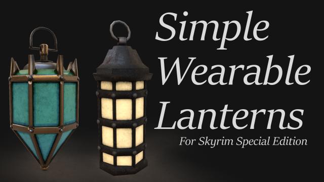 Звичайні ліхтарі / Simple Wearable Lanterns для Skyrim SE-AE