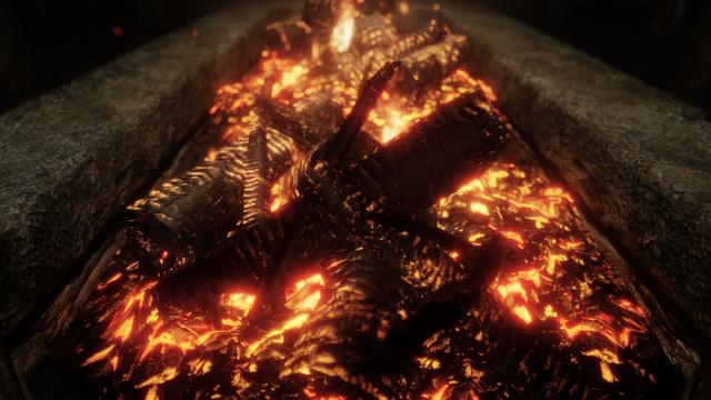 Embers HD - Ретекстур Угльков для Skyrim SE-AE