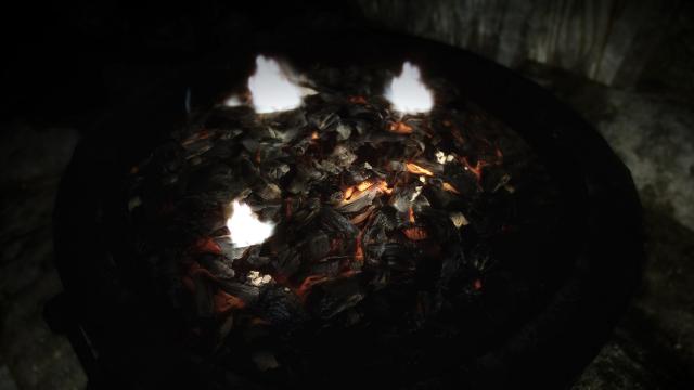 Embers HD - Ретекстур Угльков для Skyrim SE-AE