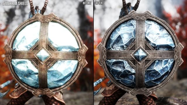 Stalhrim Armors and Weapons Retexture SE for Skyrim SE-AE