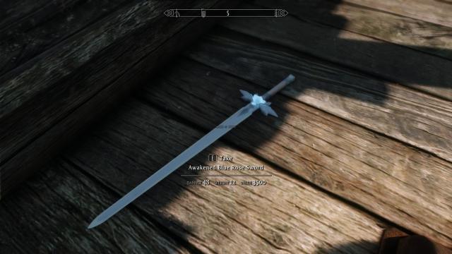 The Blue Rose Sword - Меч «Голубая Роза» для Skyrim SE-AE