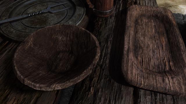 Реплейсер базовый принадлежностей для обеда/ Basic Dining Set Replacer для Skyrim SE-AE