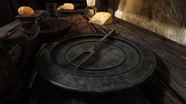 Реплейсер базовый принадлежностей для обеда/ Basic Dining Set Replacer для Skyrim SE-AE