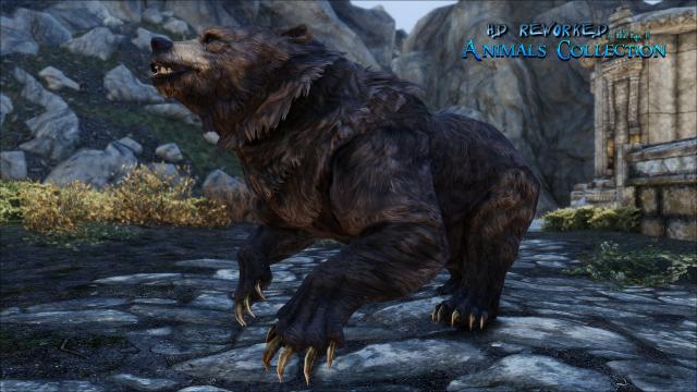 4к ведмеді / HD Reworked Bears 4K для Skyrim SE-AE