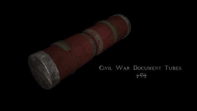 HD Військові документи SE / Rally's Civil War Document Tubes для Skyrim SE-AE