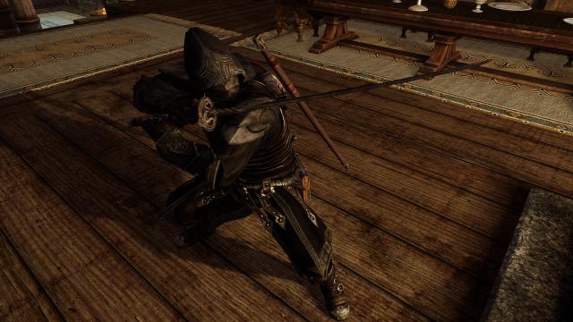 Ебонітовий клинок у піхвах / Sheathed Ebony Blade для Skyrim SE-AE