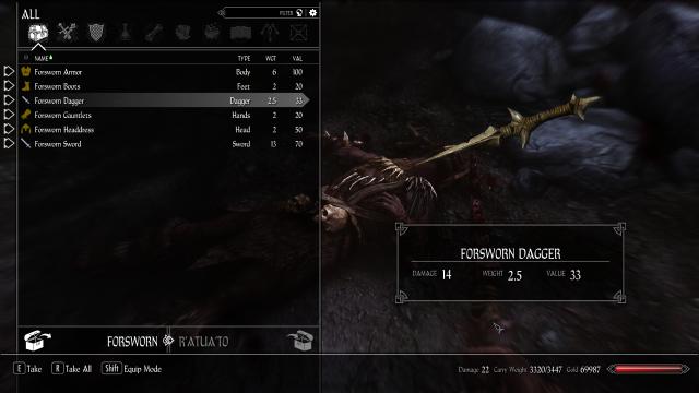 Forsworn Dagger for Skyrim SE-AE