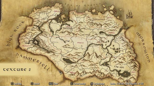 Paper World Map for SSE - for Skyrim SE-AE