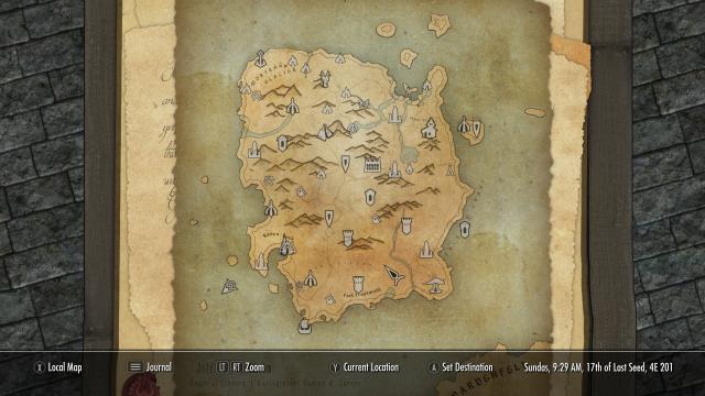 Paper World Map for SSE - for Skyrim SE-AE