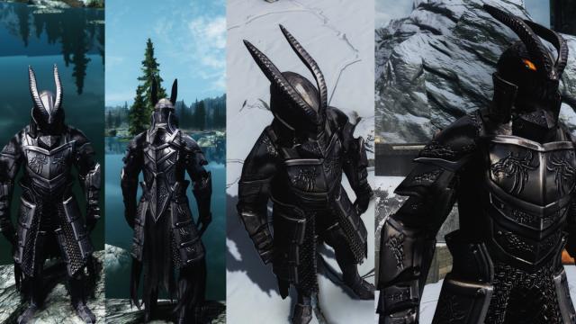 Броня срібного дракона / Silver Dragon Armor для Skyrim SE-AE