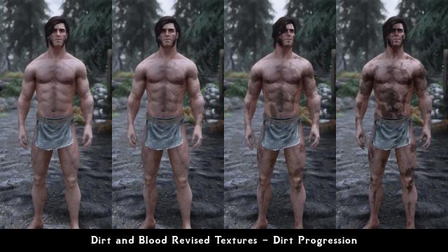 HD Кров та бруд / Dirt and Blood HD Retexture для Skyrim SE-AE