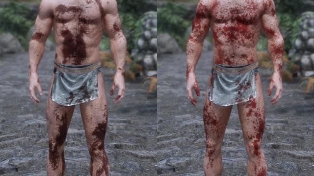 HD Кров та бруд / Dirt and Blood HD Retexture для Skyrim SE-AE