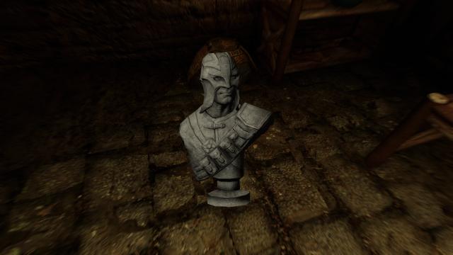 Al&rsquo;s Bust of The Gray Fox - Бюст Серого Лиса для Skyrim SE-AE