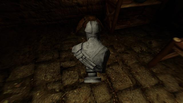 Al&rsquo;s Bust of The Gray Fox - Бюст Серого Лиса для Skyrim SE-AE