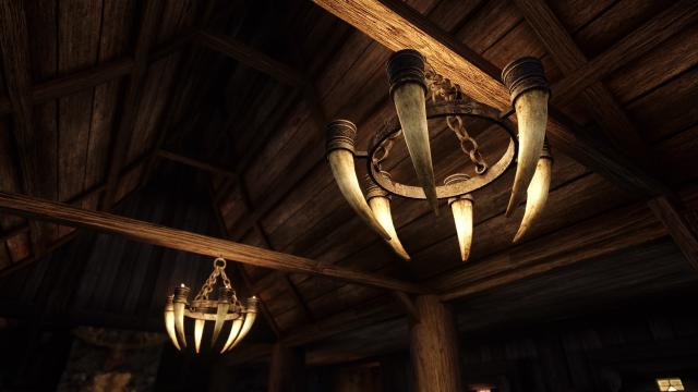 SD’s Horn Candles SE - HD Свічки у сигнальних рогах для Skyrim SE-AE