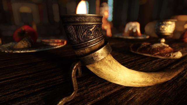 SD’s Horn Candles SE - HD Свічки у сигнальних рогах для Skyrim SE-AE