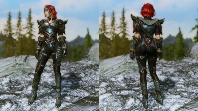 Тяжелая женская броня / Girl's Heavy Armors SE для Skyrim SE-AE