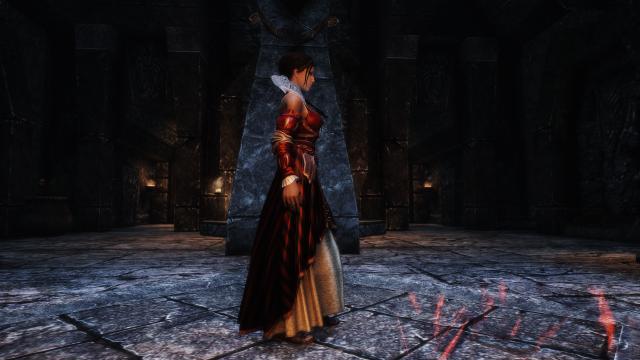 Сукня Філіппи Ейльхарт / The Witcher 2 - Eilhart Dress для Skyrim SE-AE