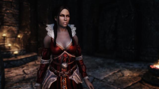 Сукня Філіппи Ейльхарт / The Witcher 2 - Eilhart Dress для Skyrim SE-AE