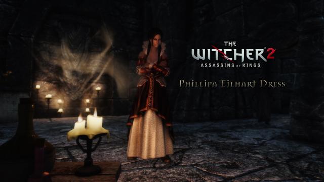 Сукня Філіппи Ейльхарт / The Witcher 2 - Eilhart Dress для Skyrim SE-AE