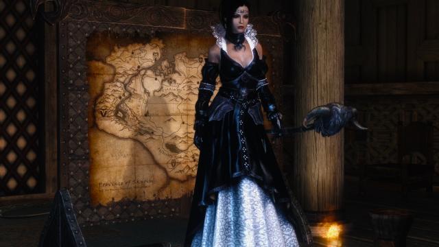 Сукня Філіппи Ейльхарт / The Witcher 2 - Eilhart Dress для Skyrim SE-AE