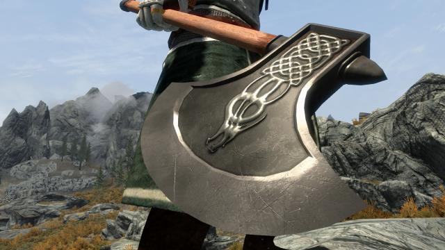 Сокира розбійника / Draconic Brigand Axe для Skyrim SE-AE