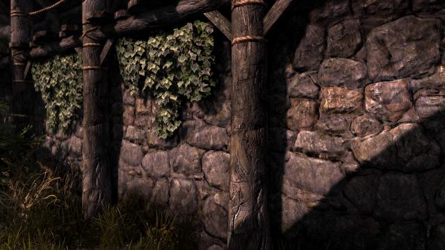 Stone Wall 4k retexture для Skyrim SE-AE