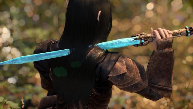 Ayleid Crystal Saber - Айлейдский Кристаллический Клинок для Skyrim SE-AE