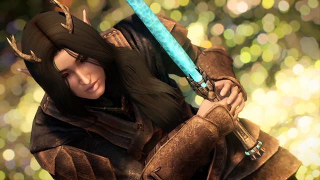 Ayleid Crystal Saber - Айлейдский Кристаллический Клинок для Skyrim SE-AE