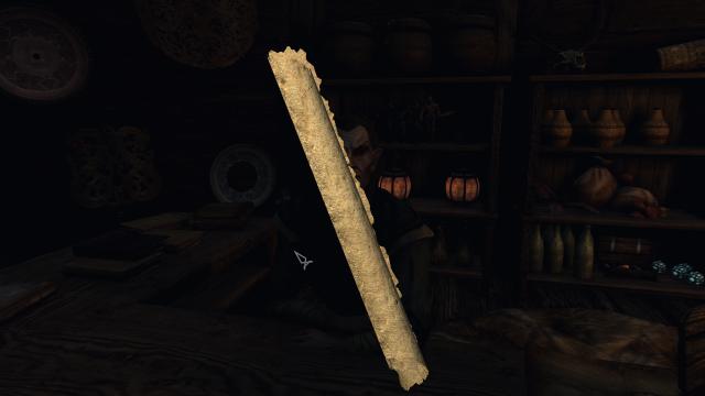 Реалістичний рулон паперу / Realistic Paper Parchment для Skyrim SE-AE