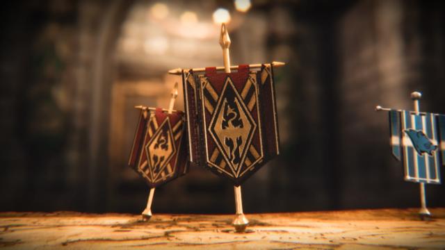 Флажки гражданской войны / XNFRain's Civil War Map Flag Replacer SE для Skyrim SE-AE