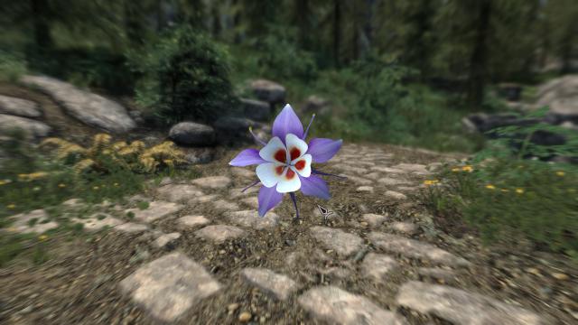 3D Гірські квіти / Cathedral - 3D Mountain Flowers для Skyrim SE-AE