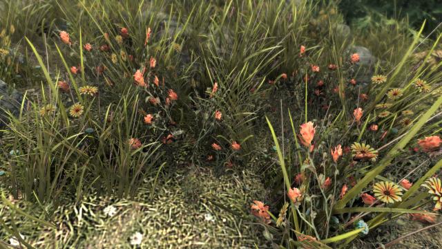 3D Гірські квіти / Cathedral - 3D Mountain Flowers для Skyrim SE-AE