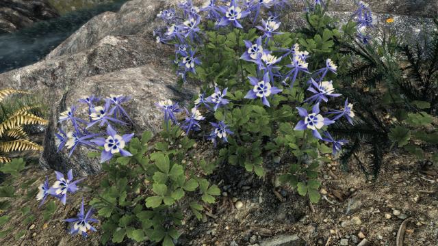 3D Гірські квіти / Cathedral - 3D Mountain Flowers для Skyrim SE-AE