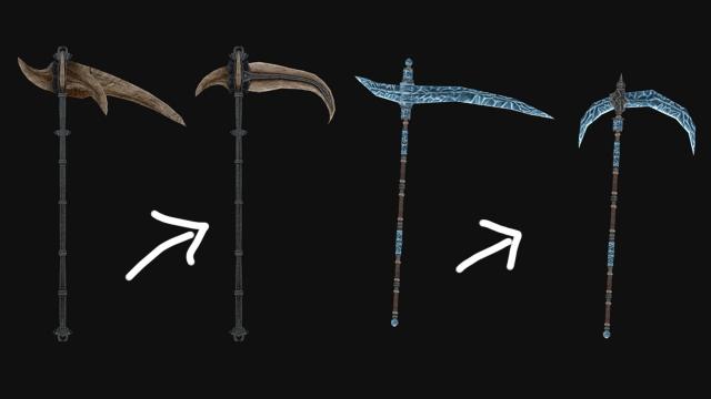 Battle Scythe для Skyrim SE-AE