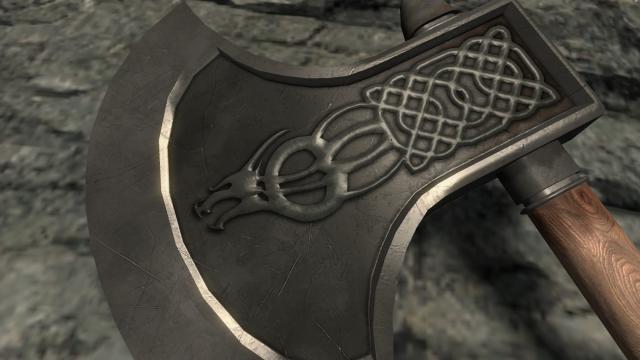 Draconic Brigand Axe for Skyrim SE-AE